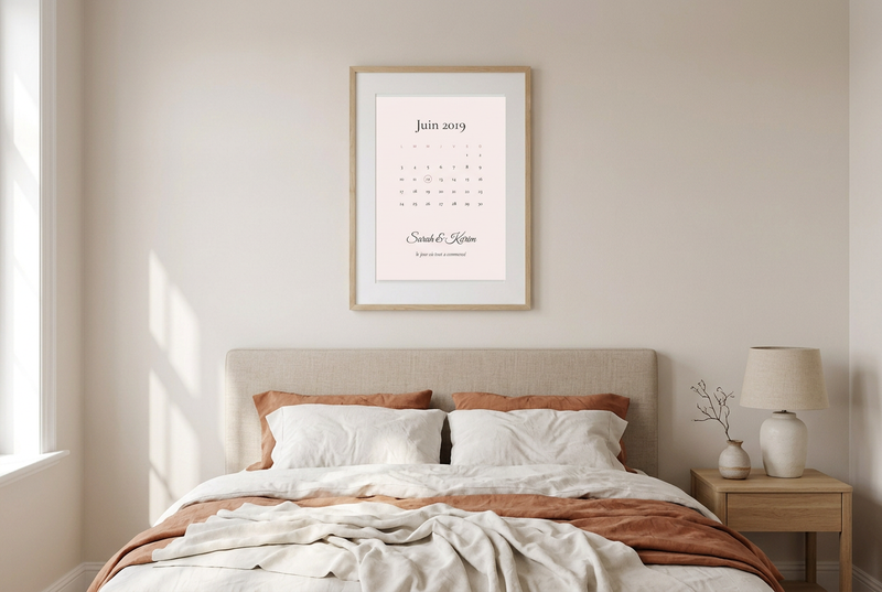 Affiche couple personnalisée