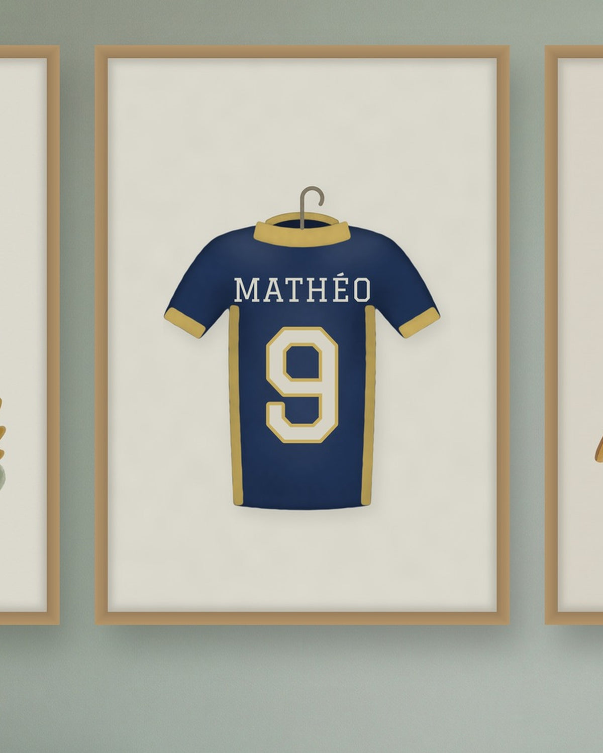 Affiche rugby personnalisée maillot prénom et numéro : le maillot avec le prénom et le numéro