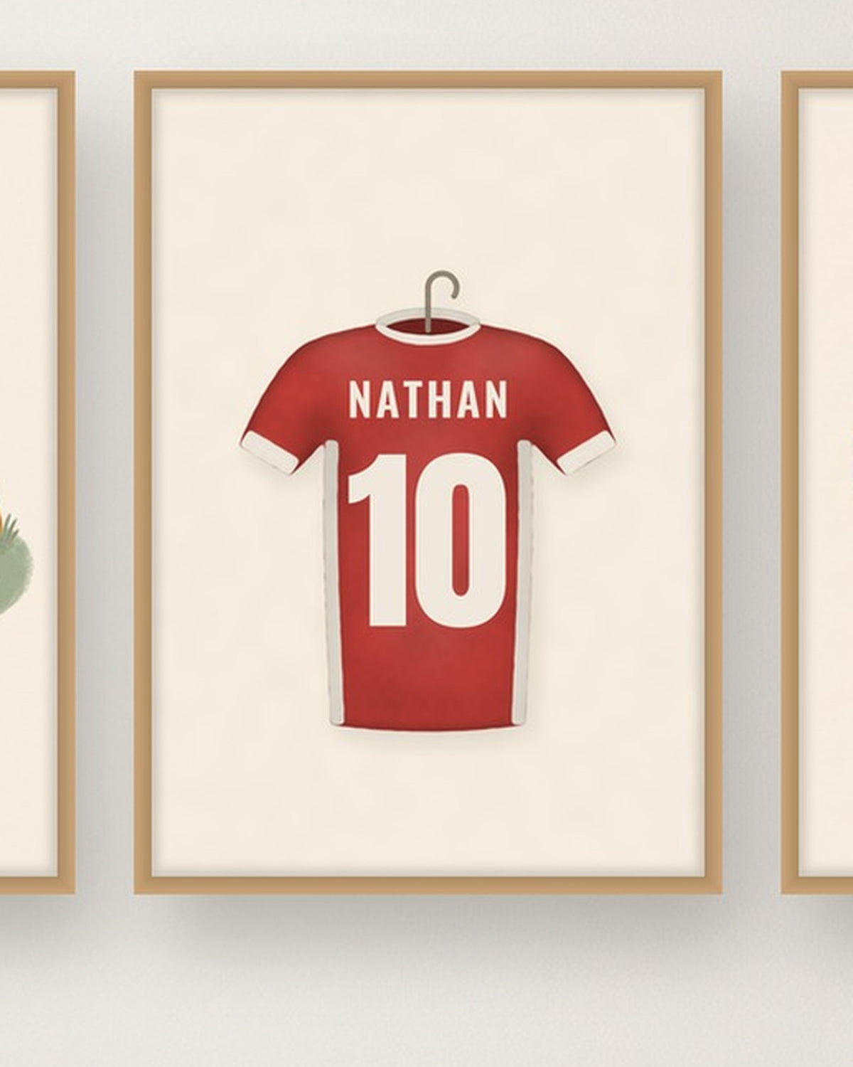Lot de 5 affiches foot personnalisées, maillot, coupe et règles du terrain : le maillot avec le prénom et le numéro