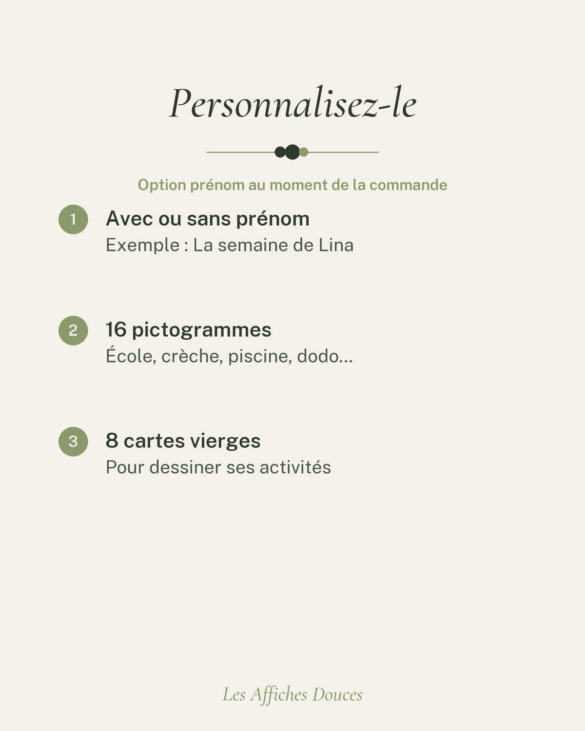 Semainier avec ou sans prénom, 16 pictogrammes et 8 cartes vierges