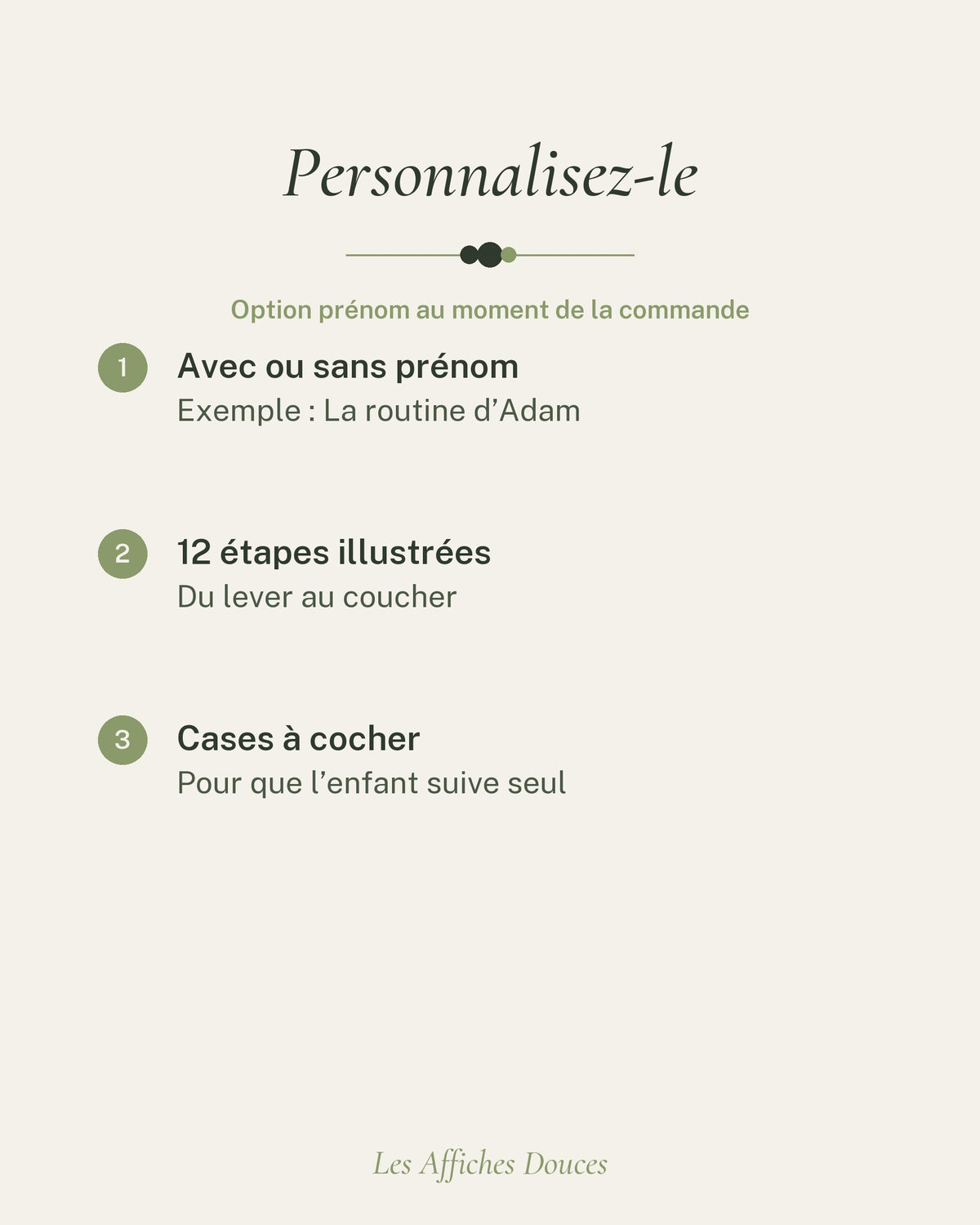 Tableau de routine avec ou sans prénom, 12 étapes illustrées et cases à cocher